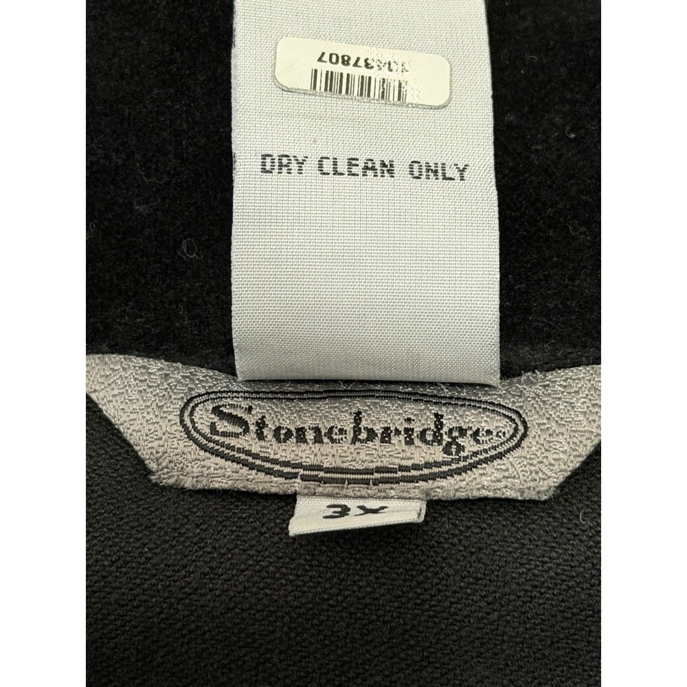 Stonebridge Womens 3X Black Corduroy Jacket Lion Tapestry Back Leopard Print - Picture 5 of 6